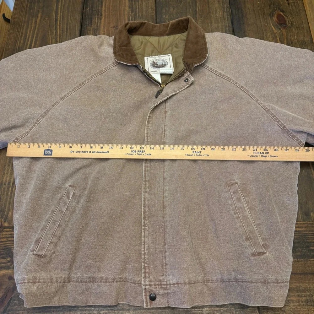 Vintage Walls Leading The Way Outdoors Jacket Mens 2XL Brown Canvas Workwear USA